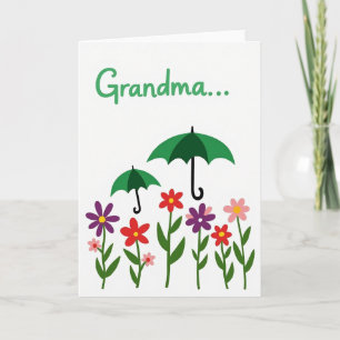 Carte d'amour floral pour grand-mère