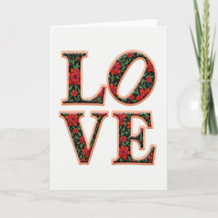 Carte d'amour floral simple