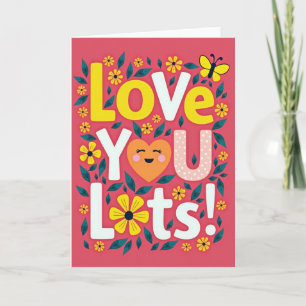 Carte d'amour floral sincère