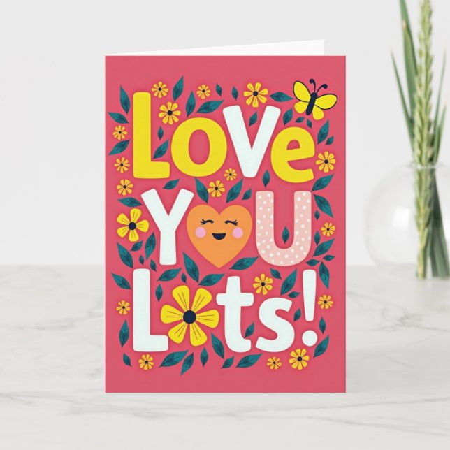 Carte d'amour floral sincère (Devant)