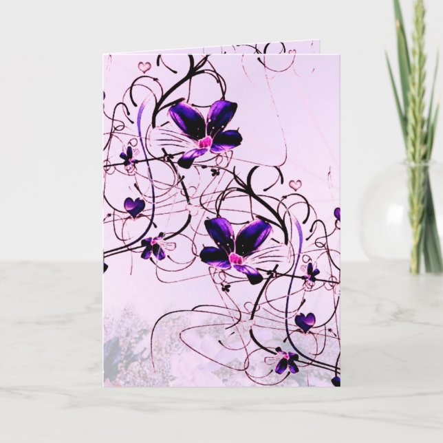 Carte d'amour florale (Devant)