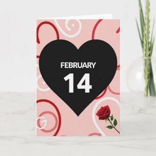 Carte d'amour graphique audacieuse