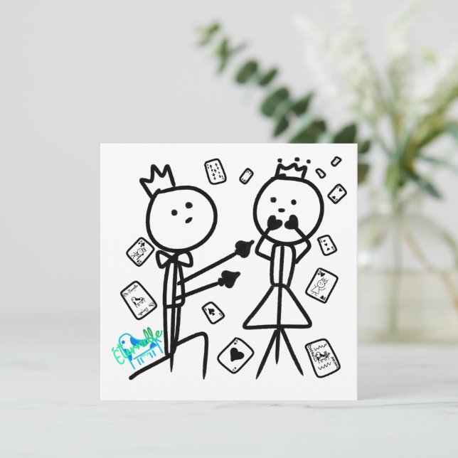 Carte d'amour House of Cards (Debout devant)