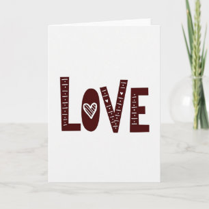Carte d'amour Kraft minimaliste
