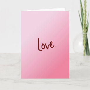 Carte d'amour manuscrite simple