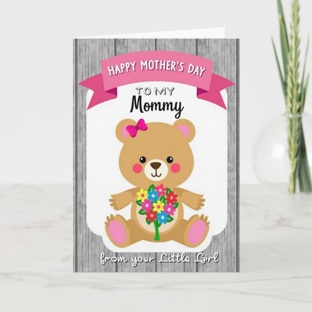 Carte d'amour maternel Bear Hug (Devant)