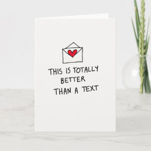 Carte d'amour mieux que le texto