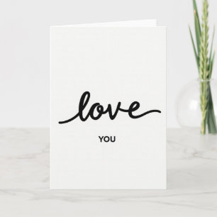 Carte d'amour minimaliste