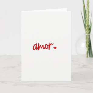 Carte d'amour minimaliste Amor