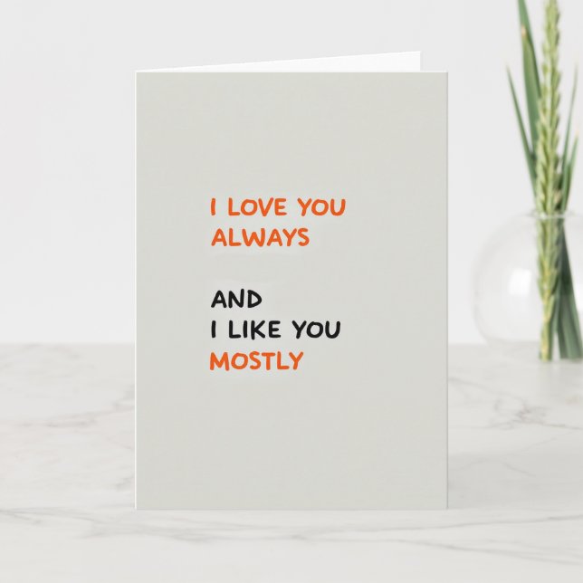 Carte d'amour minimaliste surtout (Devant)