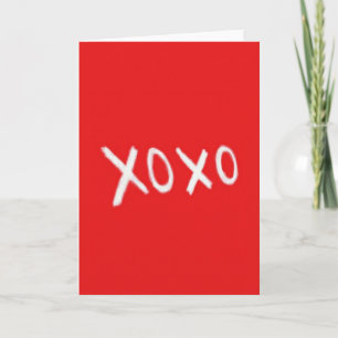 Carte d'amour minimaliste Xoxo