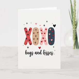 Carte d'amour moderne Xoxo