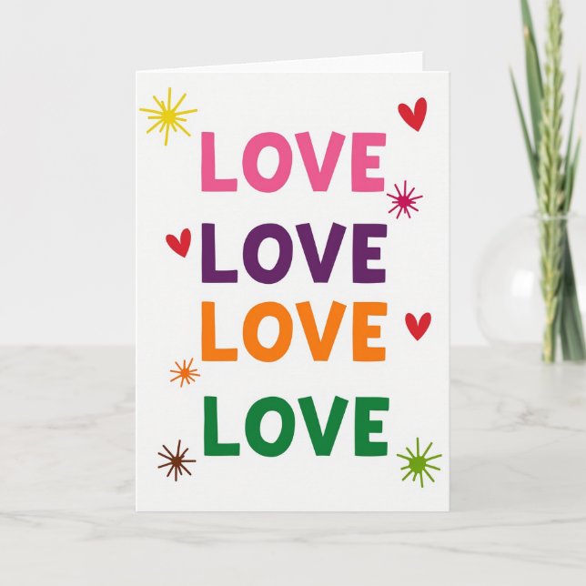 Carte d'amour multiple simple (Devant)