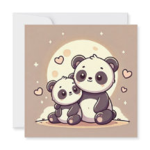 Carte d'amour Panda Moon