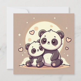 Carte d'amour Panda Moon