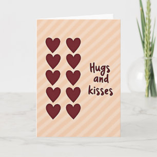 Carte d'amour pêche Câlins Bisous