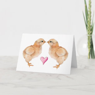 Carte d'amour pour bébé poussin