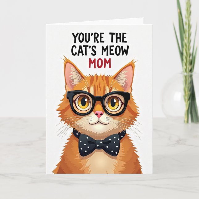 Carte d'amour pour chat à pois (Devant)