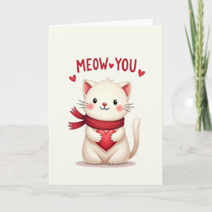Carte d'amour pour chat Miaou