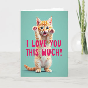 Carte d'amour pour chaton mignon