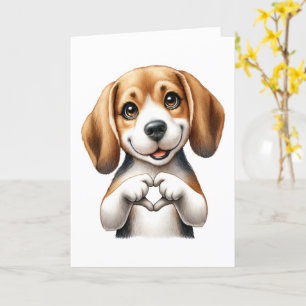 Carte d'amour pour chien mignon