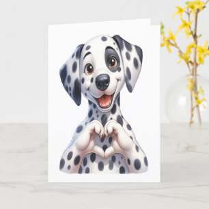 Carte d'amour pour chien mignon