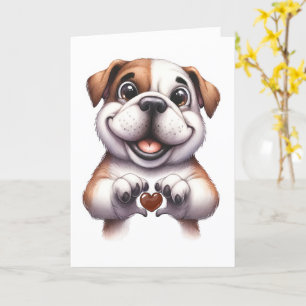 Carte d'amour pour chien mignon