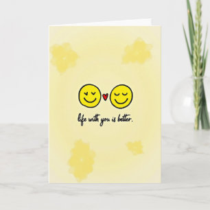 Carte d'amour pour couple heureux
