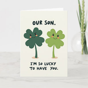Carte d'amour pour fils chanceux