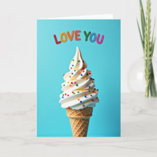 Carte d'amour pour glace Sweet Ice Cream