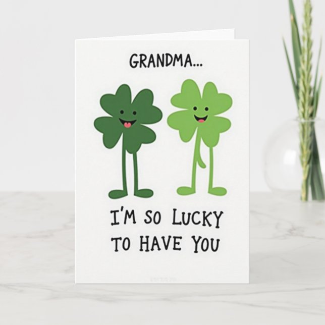 Carte d'amour pour grand-mère chanceuse (Devant)