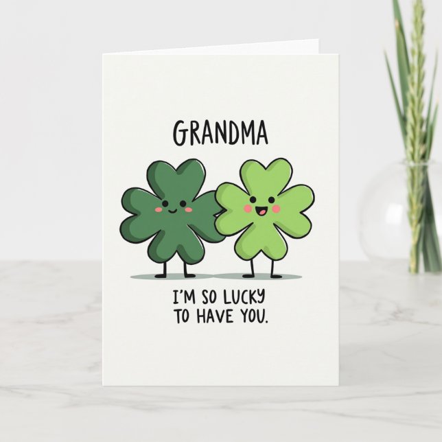 Carte d'amour pour grand-mère chanceuse (Devant)