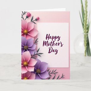 Carte d'amour pour la fête des mères Rose