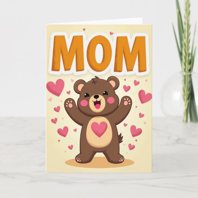 Carte d'amour pour la plus douce des mamans (Devant)