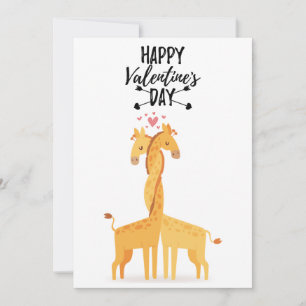Carte d'amour pour la Saint-Valentin de la girafe