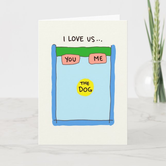 Carte d'amour pour le Hog du lit de chien (Devant)