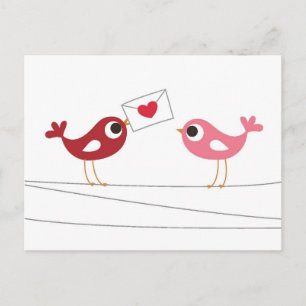 Carte d'amour pour les oiseaux