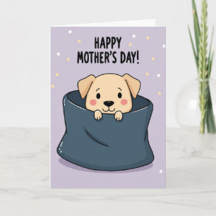 Carte d'amour pour ma femme pour un chiot mignon