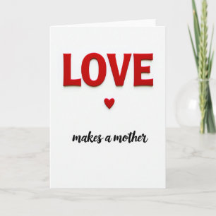 Carte d'amour pour maman cœur rouge