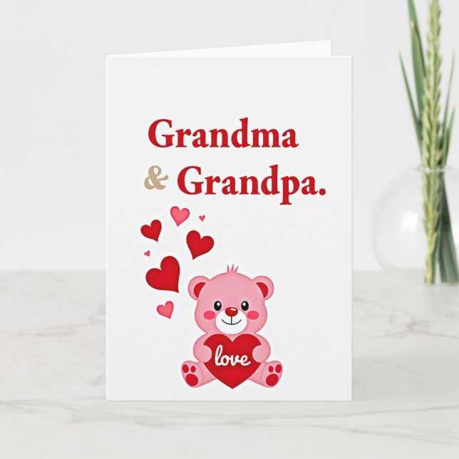 Carte d'amour pour Mamie et Papy (Devant)