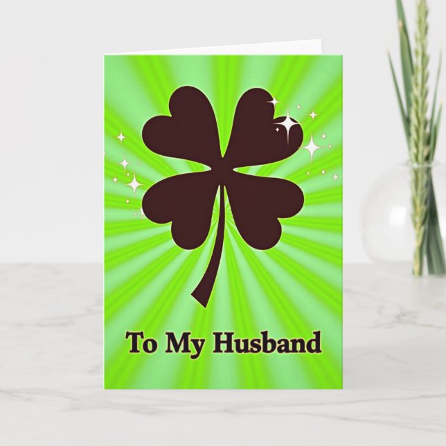 Carte d'amour pour mari chanceux (Devant)