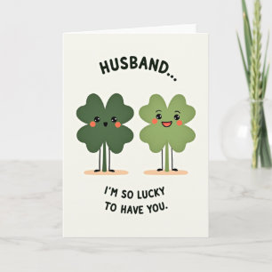 Carte d'amour pour mari si chanceux