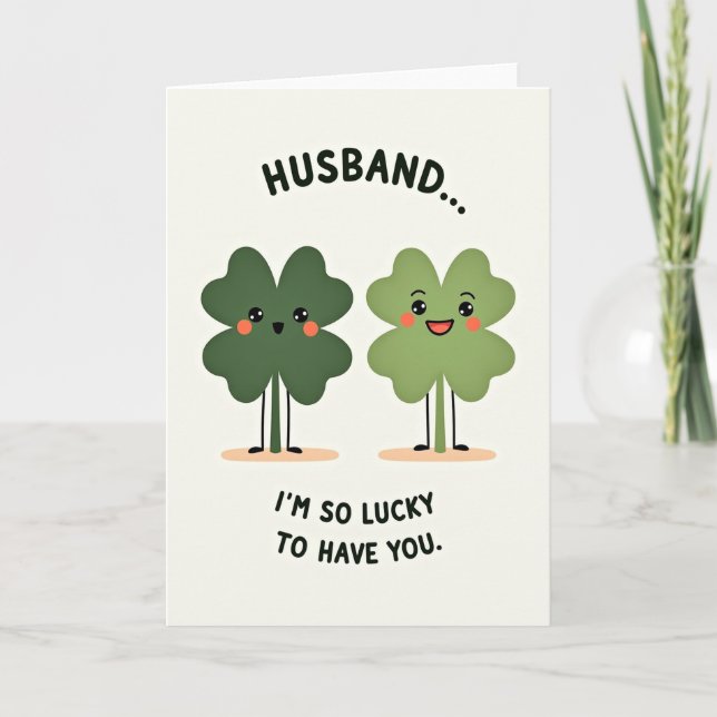 Carte d'amour pour mari si chanceux (Devant)