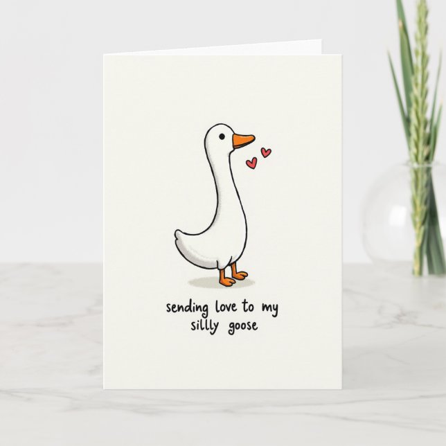 Carte d'amour pour Oie Ridicule (Devant)