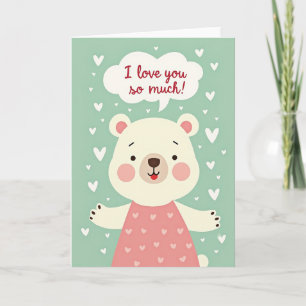 Carte d'amour pour ours