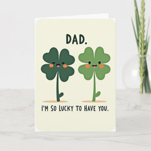 Carte d'amour pour papa chanceux