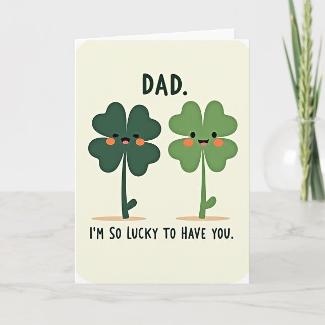 Carte d'amour pour papa chanceux (Devant)