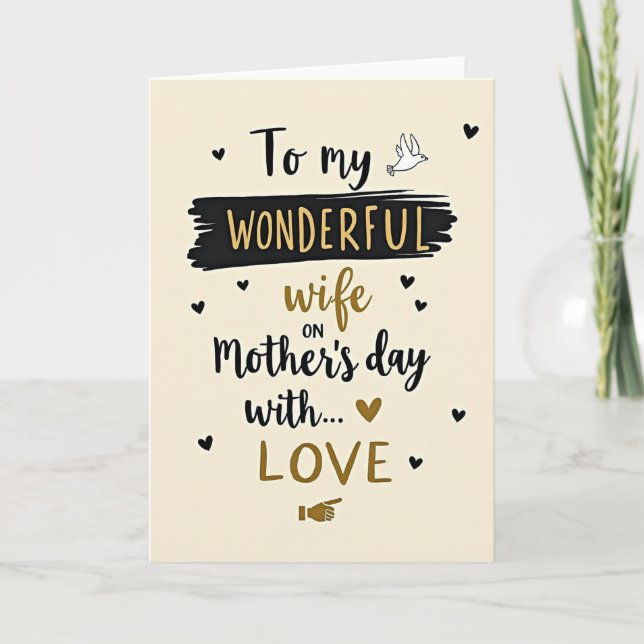 Carte d'amour pour une épouse merveilleuse (Devant)