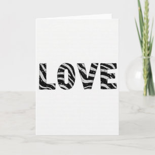 Carte d'amour rayée simple