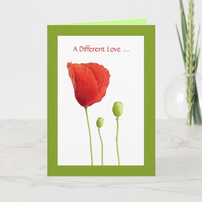 Carte d'amour Red Poppy (Devant)
